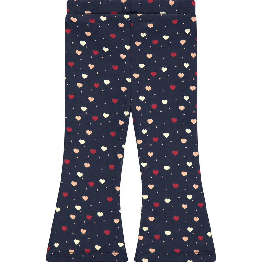 Multi-Color Heart Flare Leggings