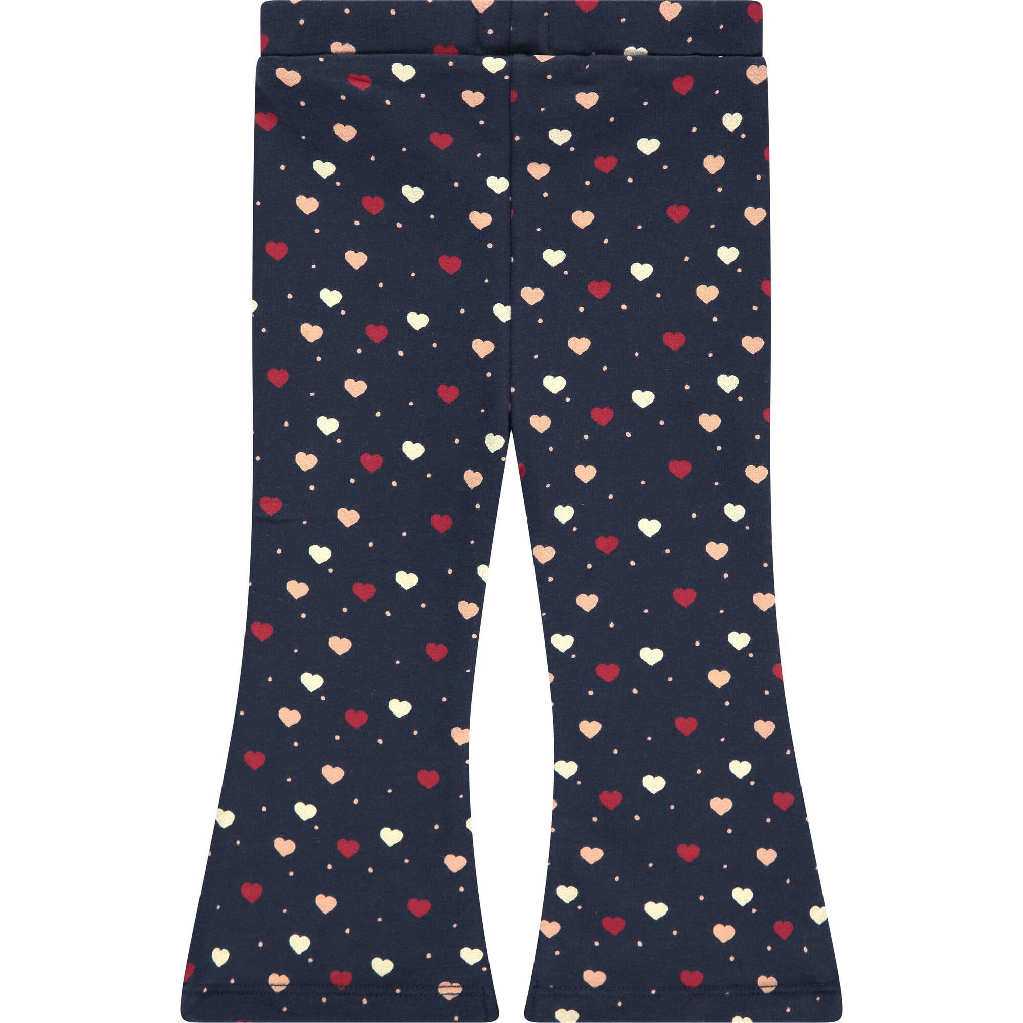 Multi-Color Heart Flare Leggings