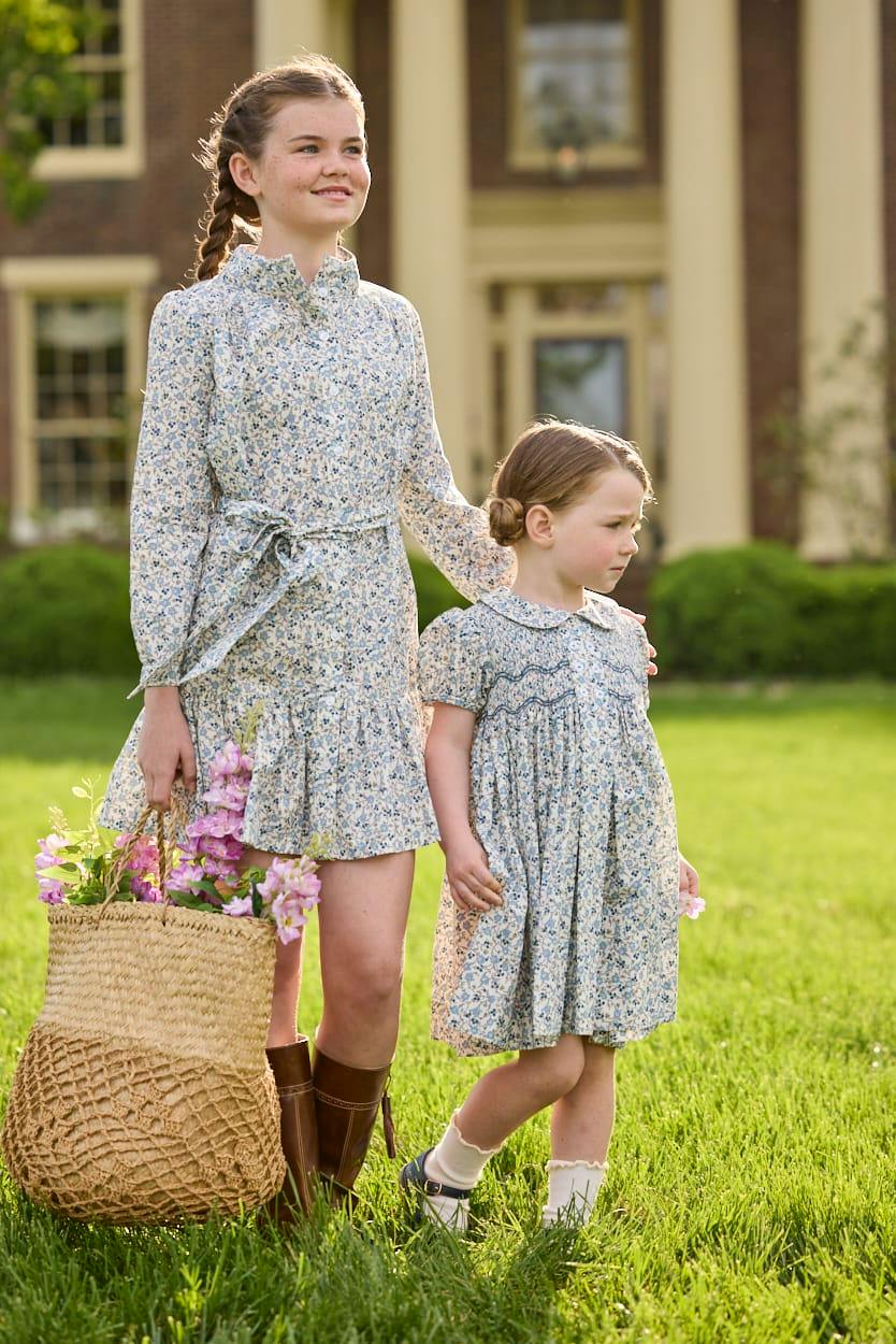Smocked Bridget Dress - Wisteria Floral