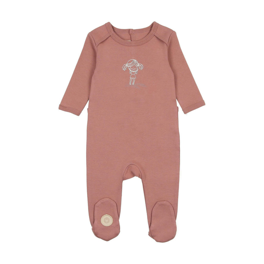Melon Bites Girls' Footie Rose