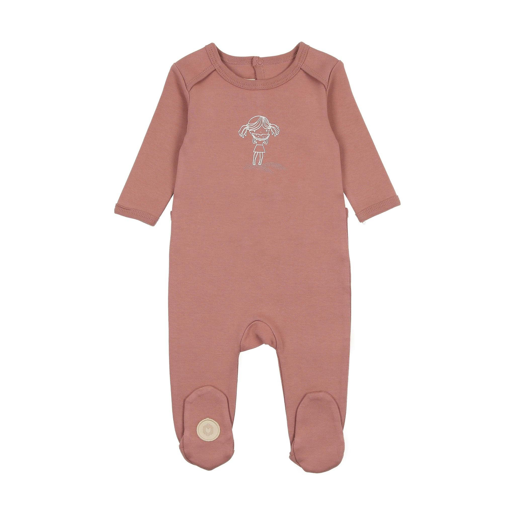 Melon Bites Girls' Footie Rose