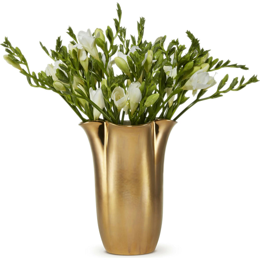 Gilded Clover Tall Vase