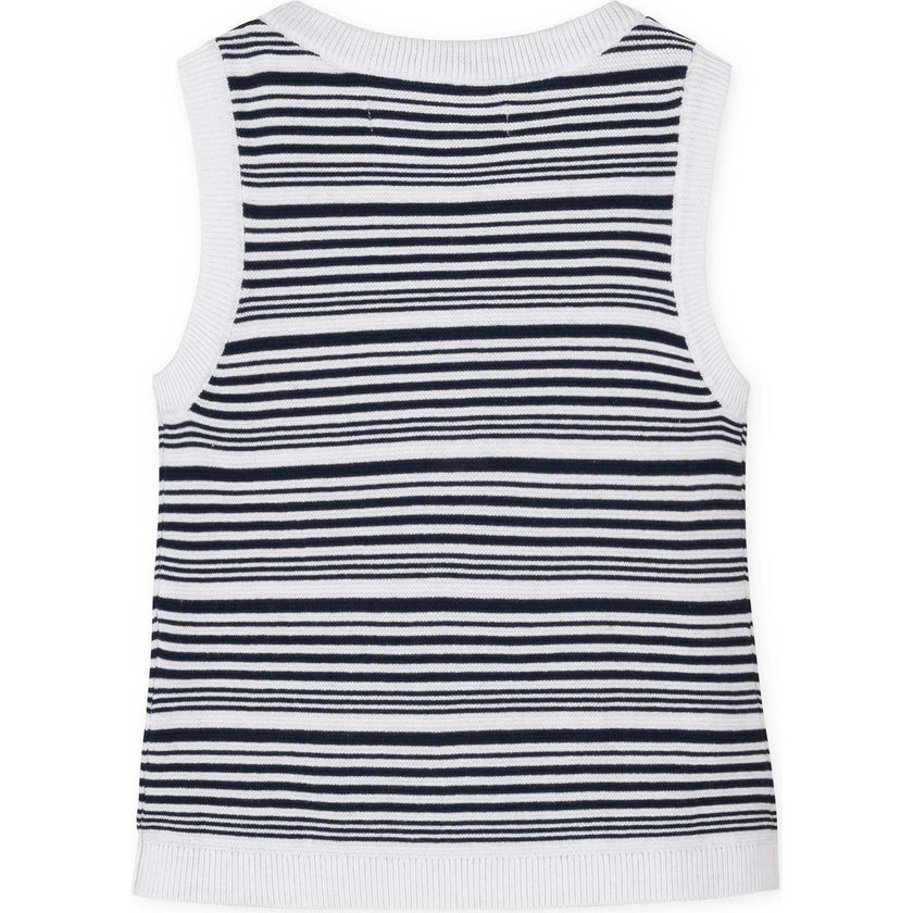 Organic Sweater Tank, Blue