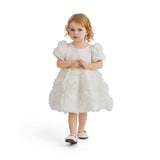 White Bow Rosette Dress