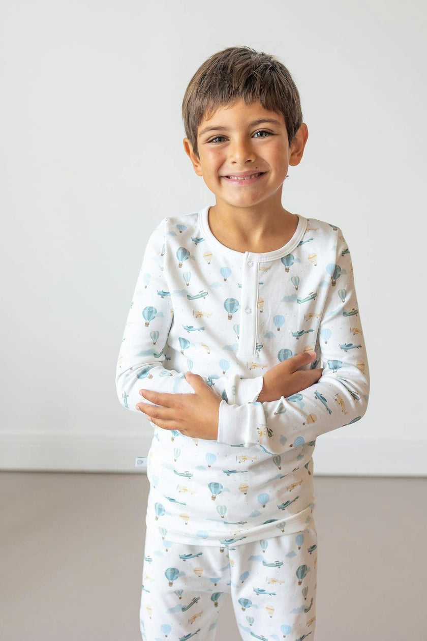 Savana Pima Cotton Kids Long Pajama Set