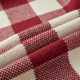 Red Gingham Knit Suspender Pants