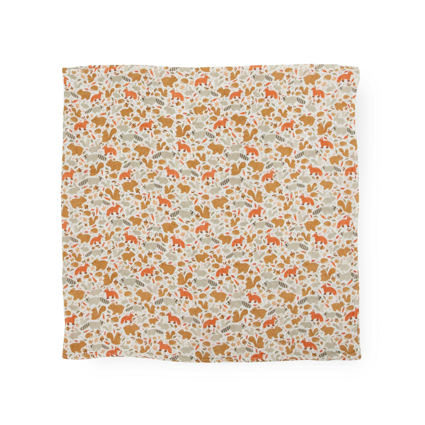 Cotton Muslin Swaddle Blanket - Fall Friends