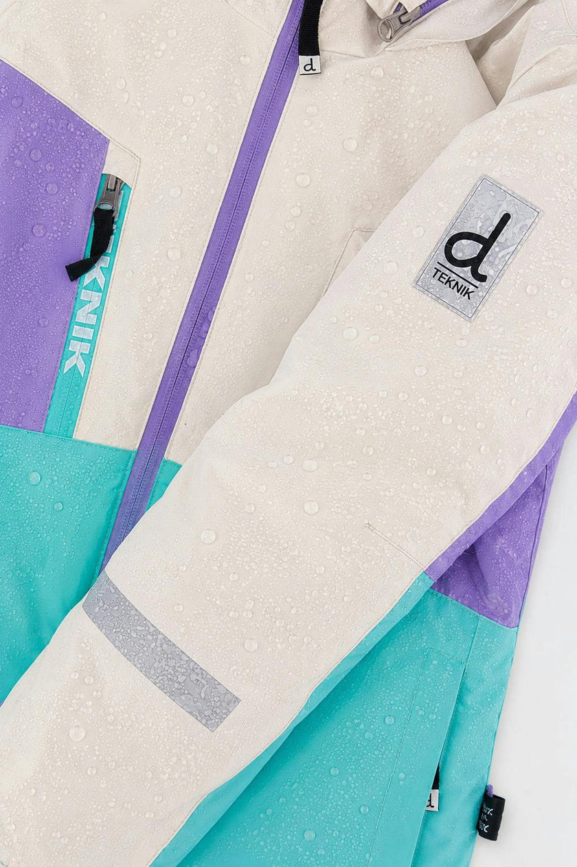 Two Piece Teknik Snowsuit Multicolored With A Diamond Pattern