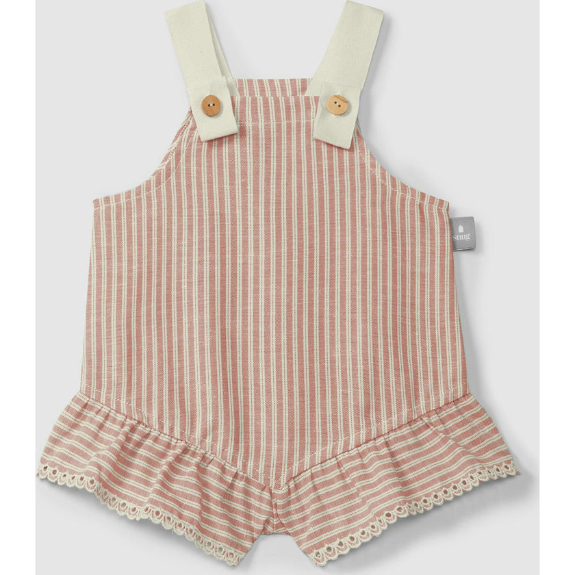 Pinstripe Ruffle Romper