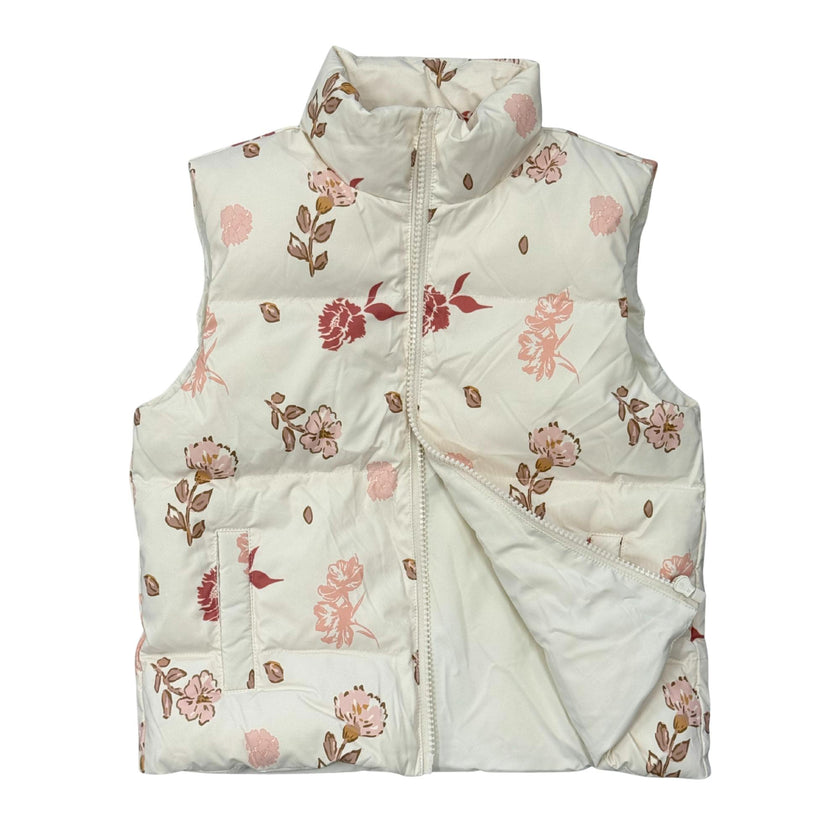 Girls Boho Puffer Vest in Yara Floral