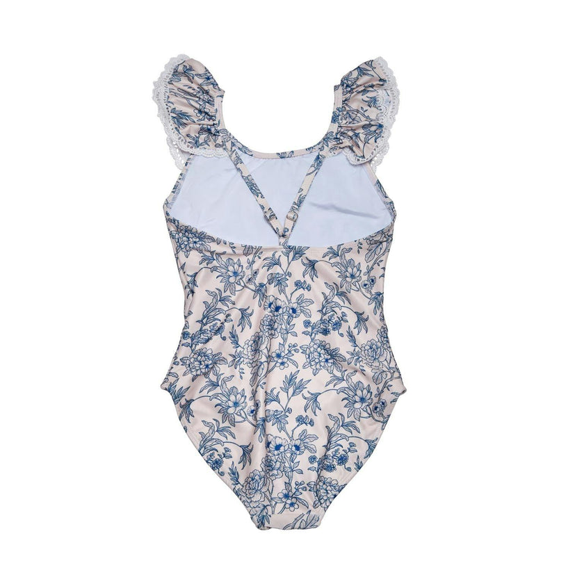 Ruffle Neckline One Piece (Sundance Print)
