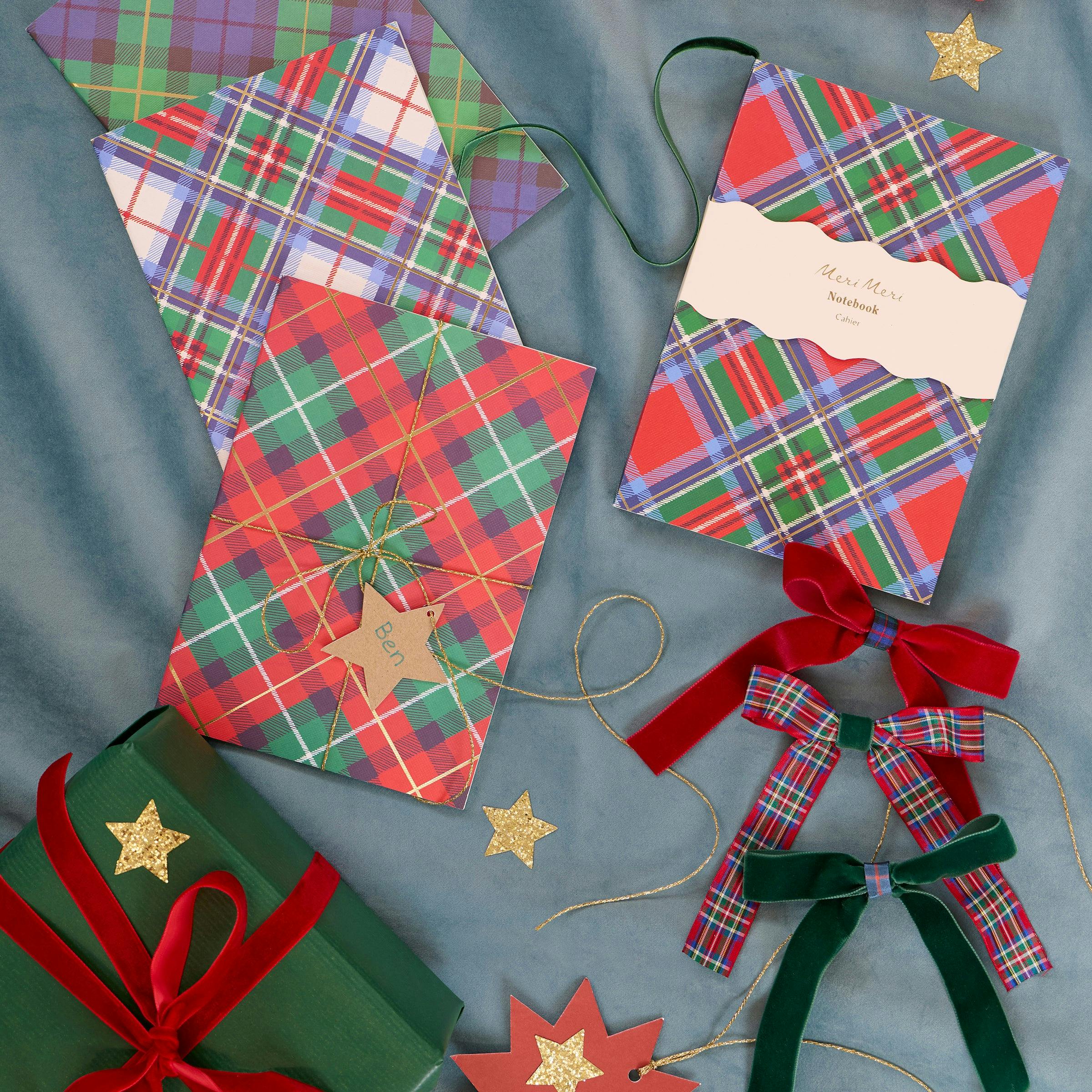 Plaid Softcover Notebook Set