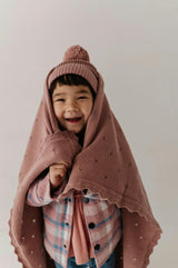 Knit Blanket in Rose