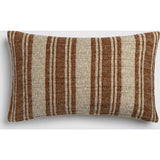 Desert Rust Stripe Orange & Ivory Lumbar Pillow