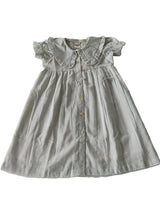 Striped Dress with Collar Soft Blue
