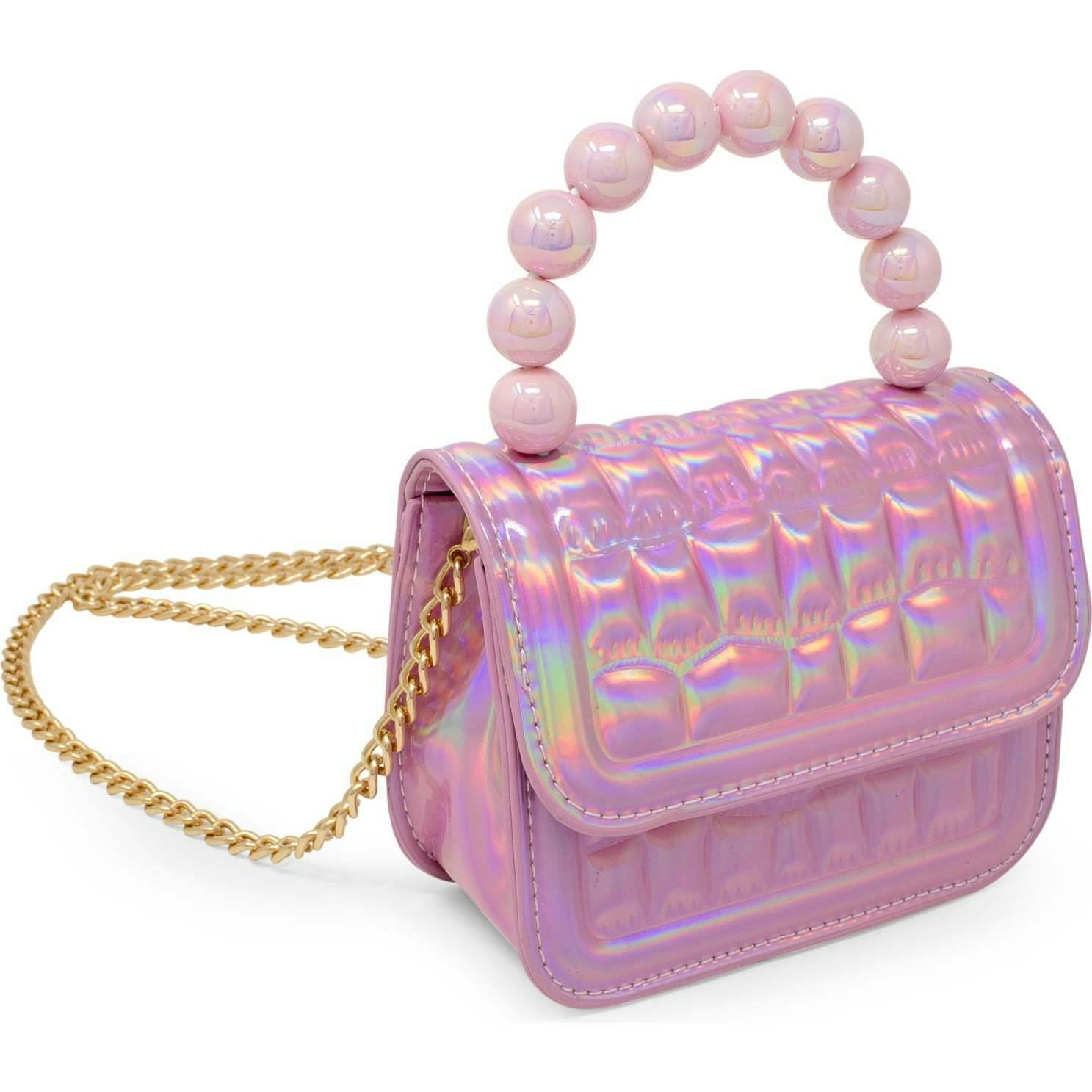 Mini Glam Quilted Pearl Handle Purse