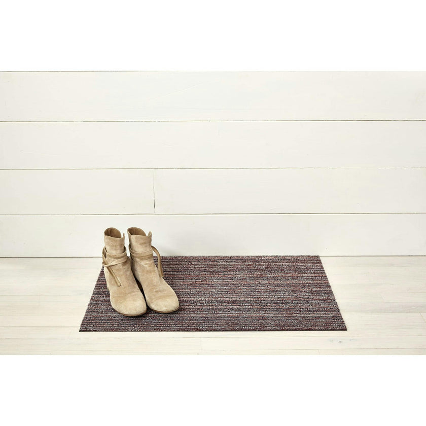 Skinny Stripe Shag Floor Mat, Purple