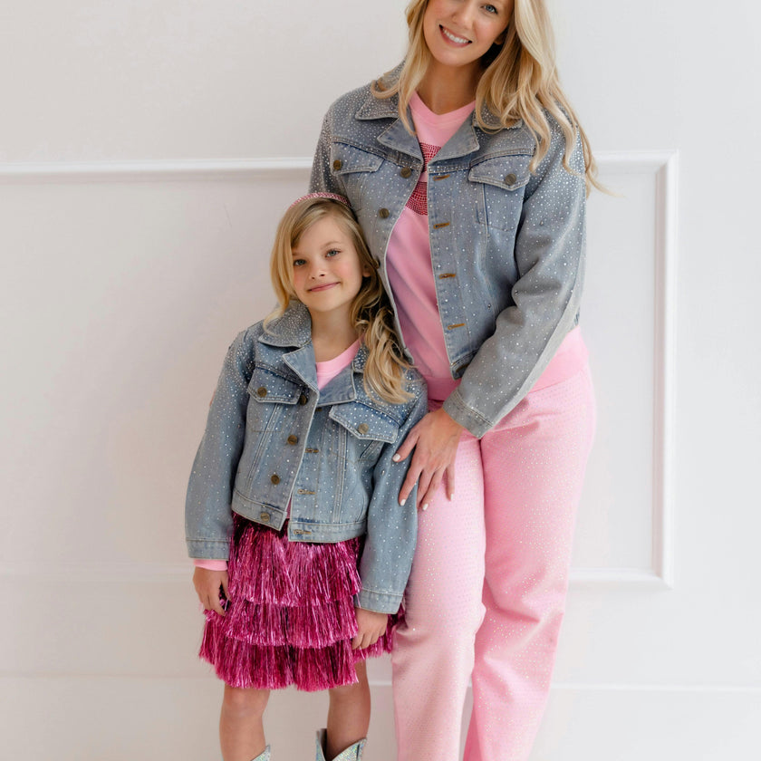 Women's Crystal Denim Jacket
