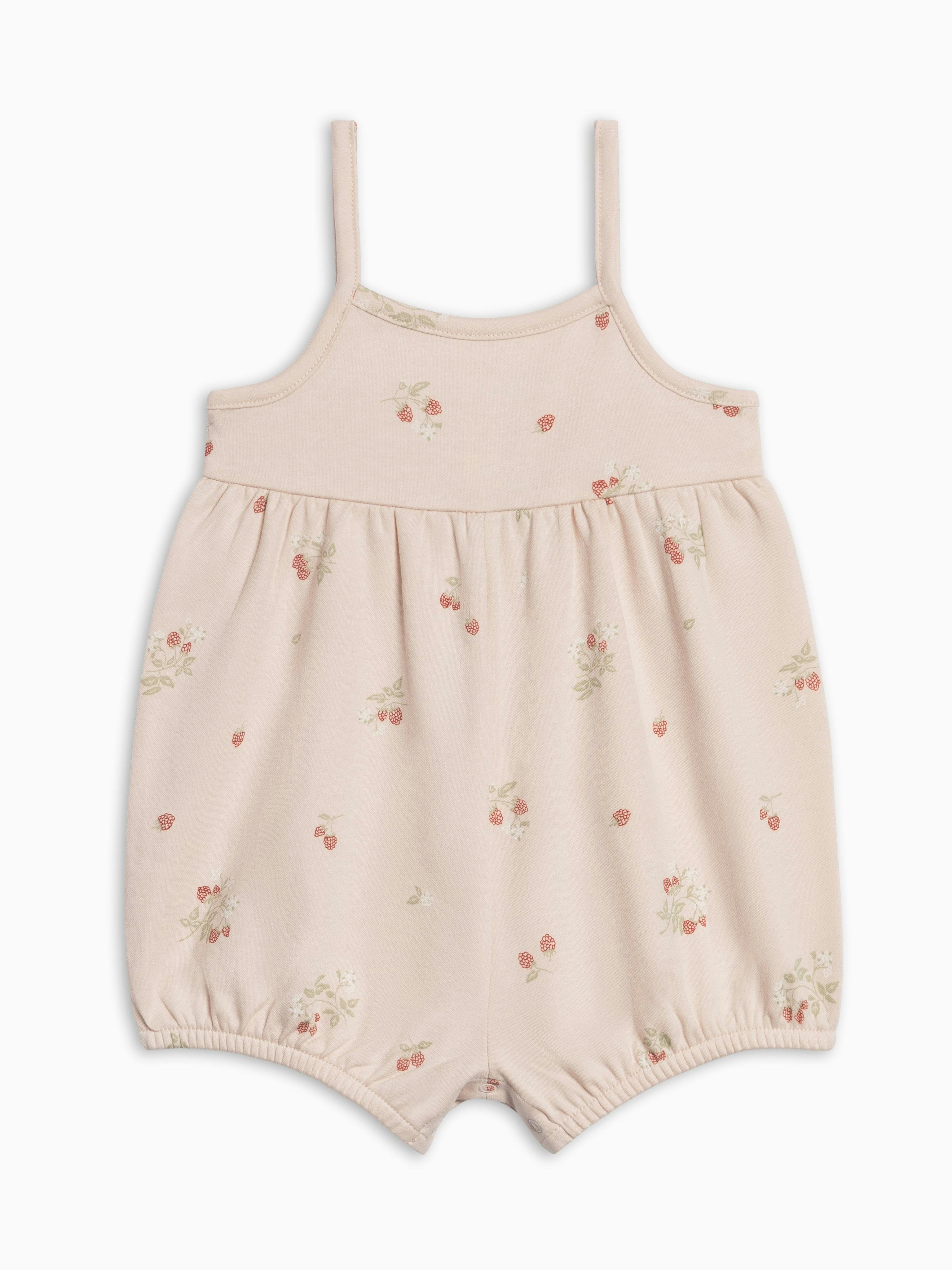 Sosi Tank Romper - Raspberries / Shell + Mint