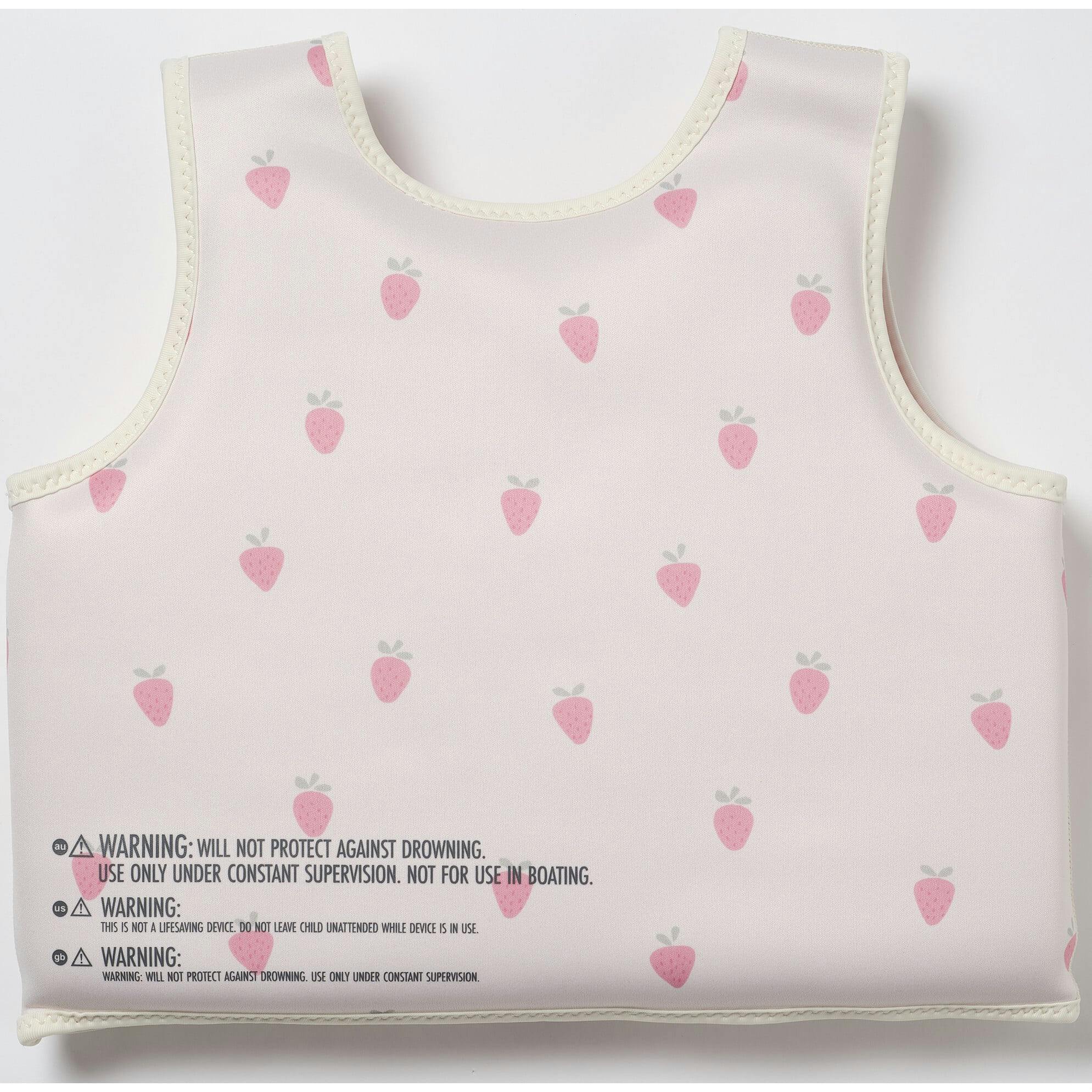 Kids Swim Vest: -6Y - Strawberry Sunshine