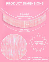 Pretty in Pink Fringe - light pink fringe banner