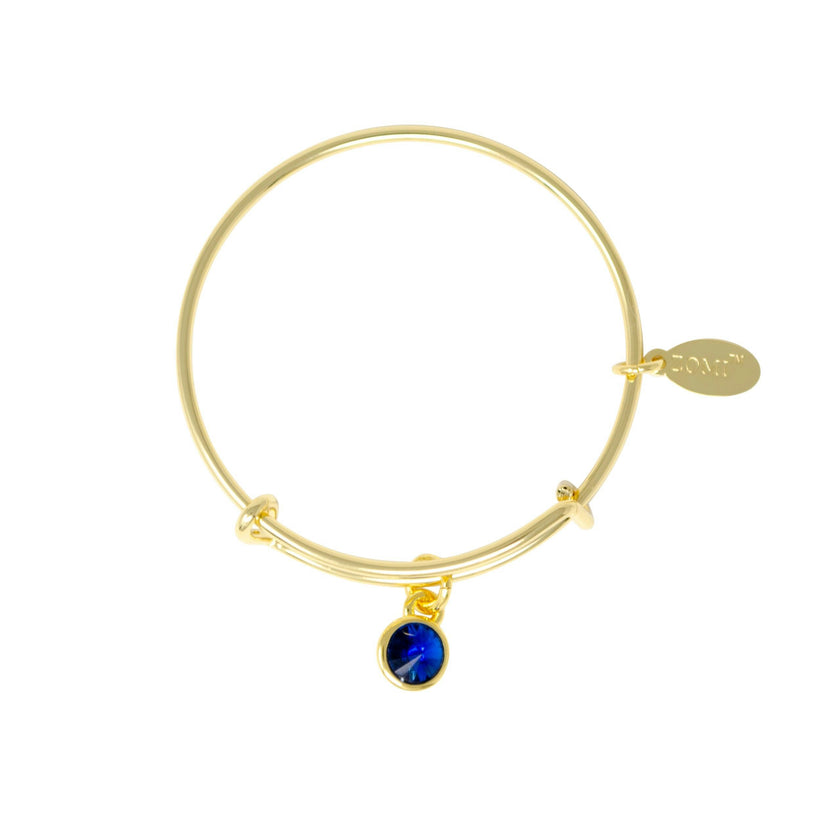 September Birthstone Bangle Bracelet