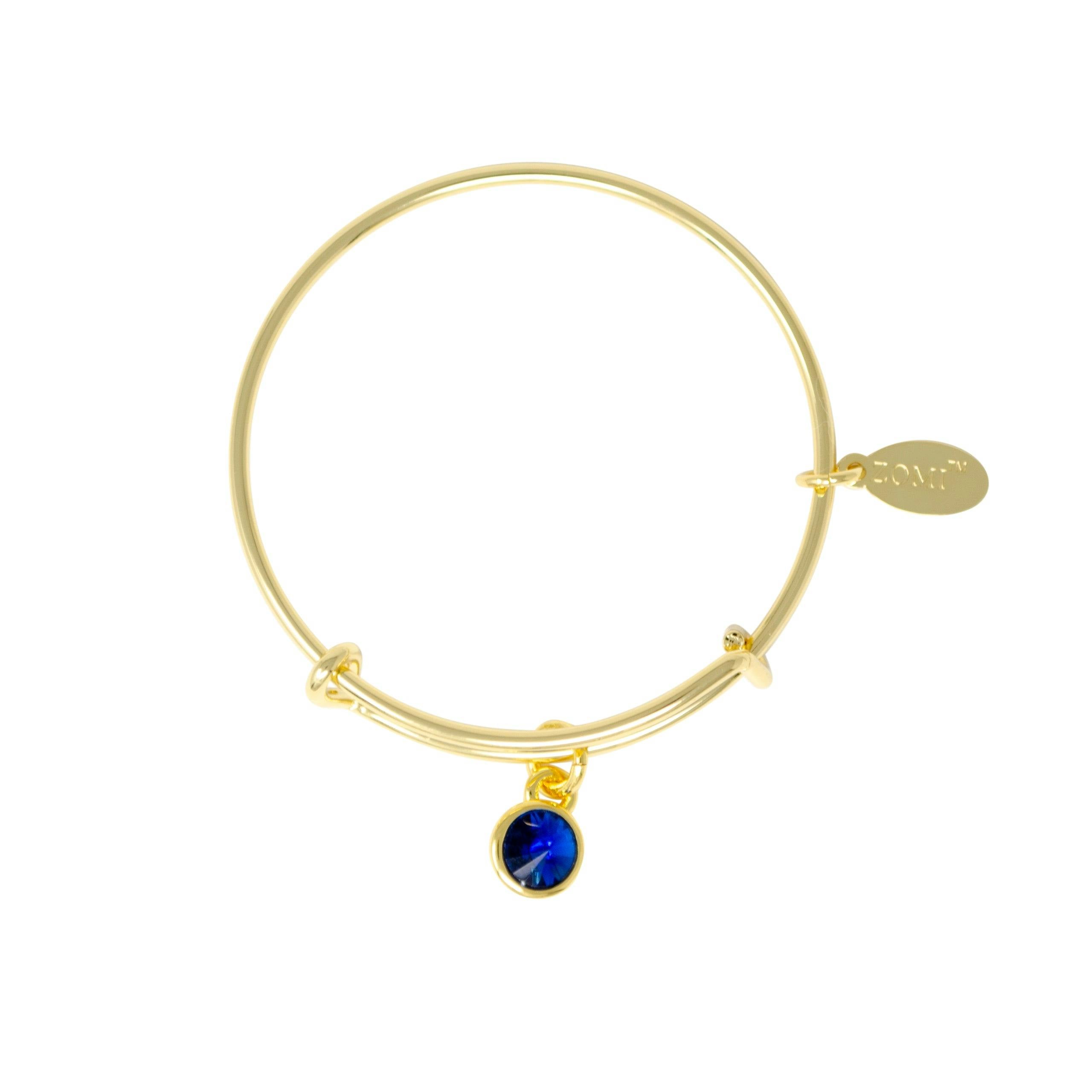 September Birthstone Bangle Bracelet