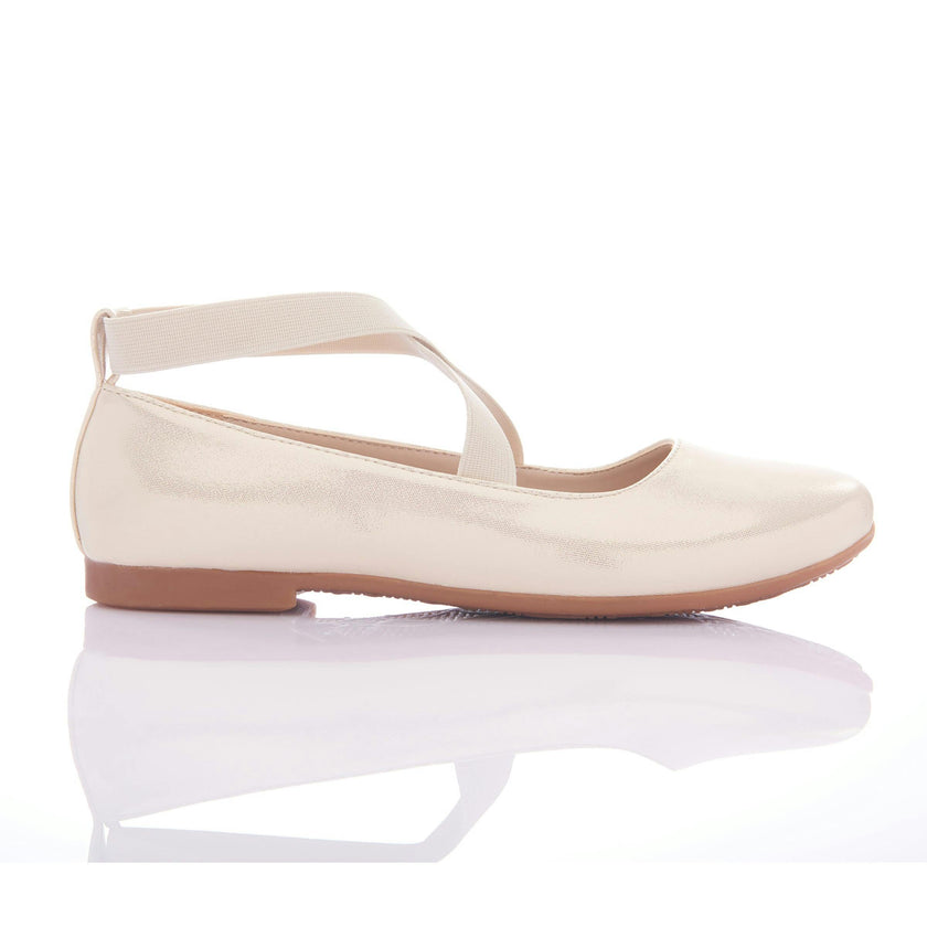 Gold Satin Baby Ballerina Flats