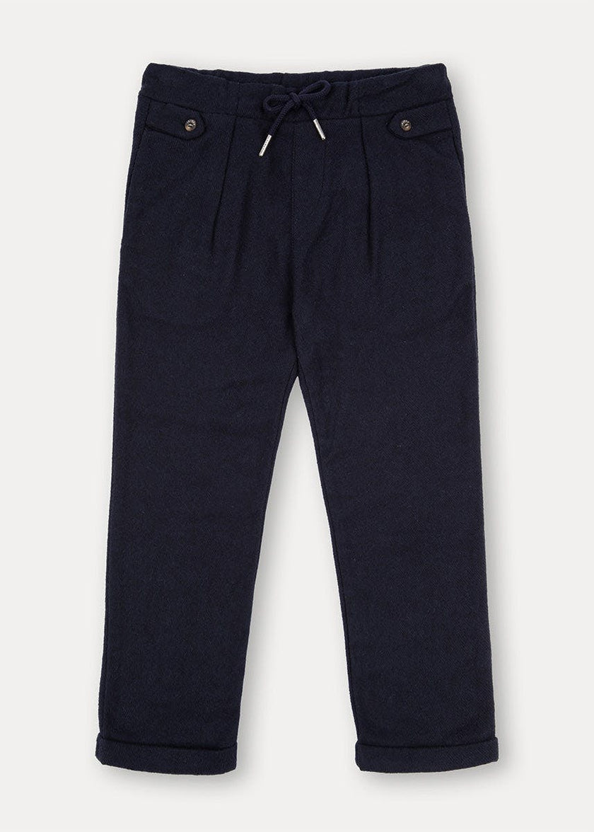 The Navy Flannel Jogger Trousers