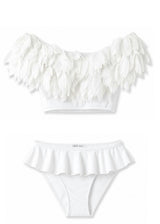 Wide Petal Neck Ruffle Bikini