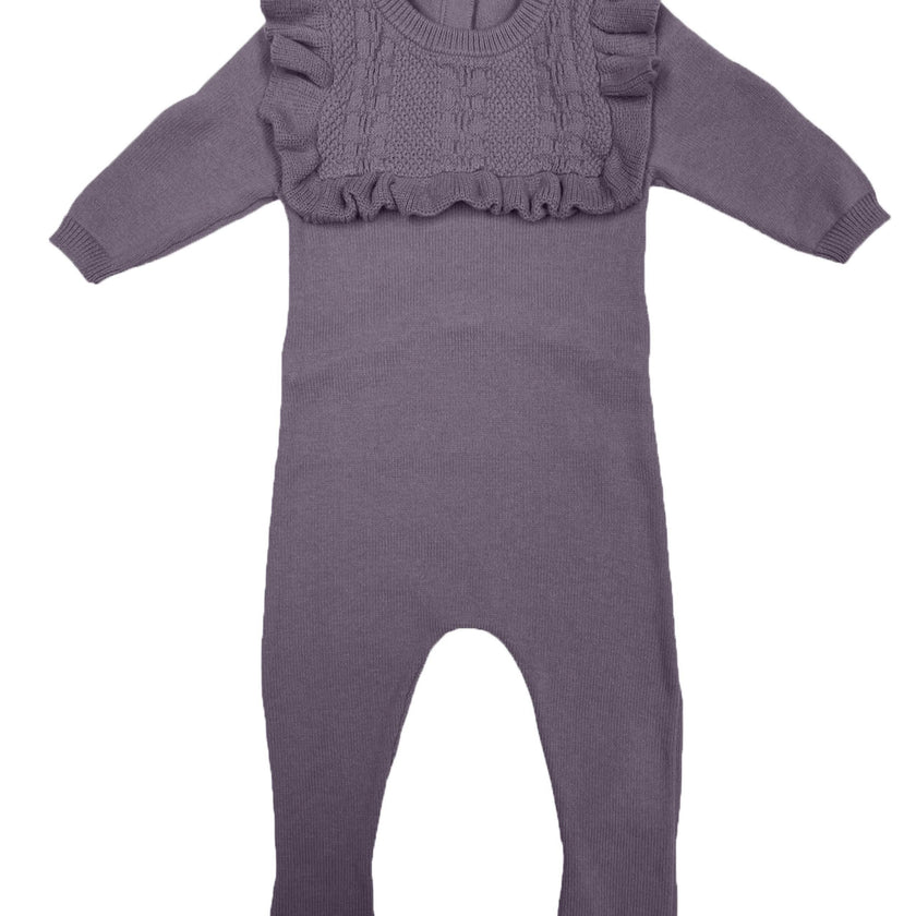 Ruffle Bib Long Sleeve Footie