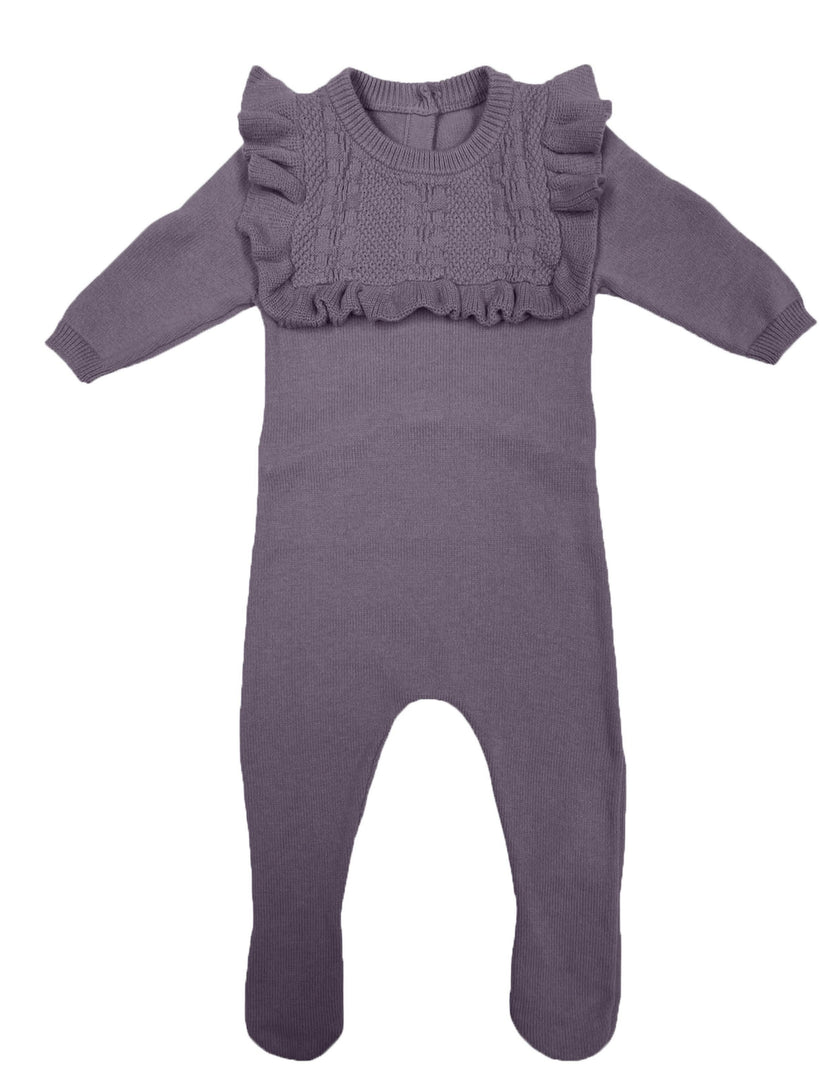 Ruffle Bib Long Sleeve Footie