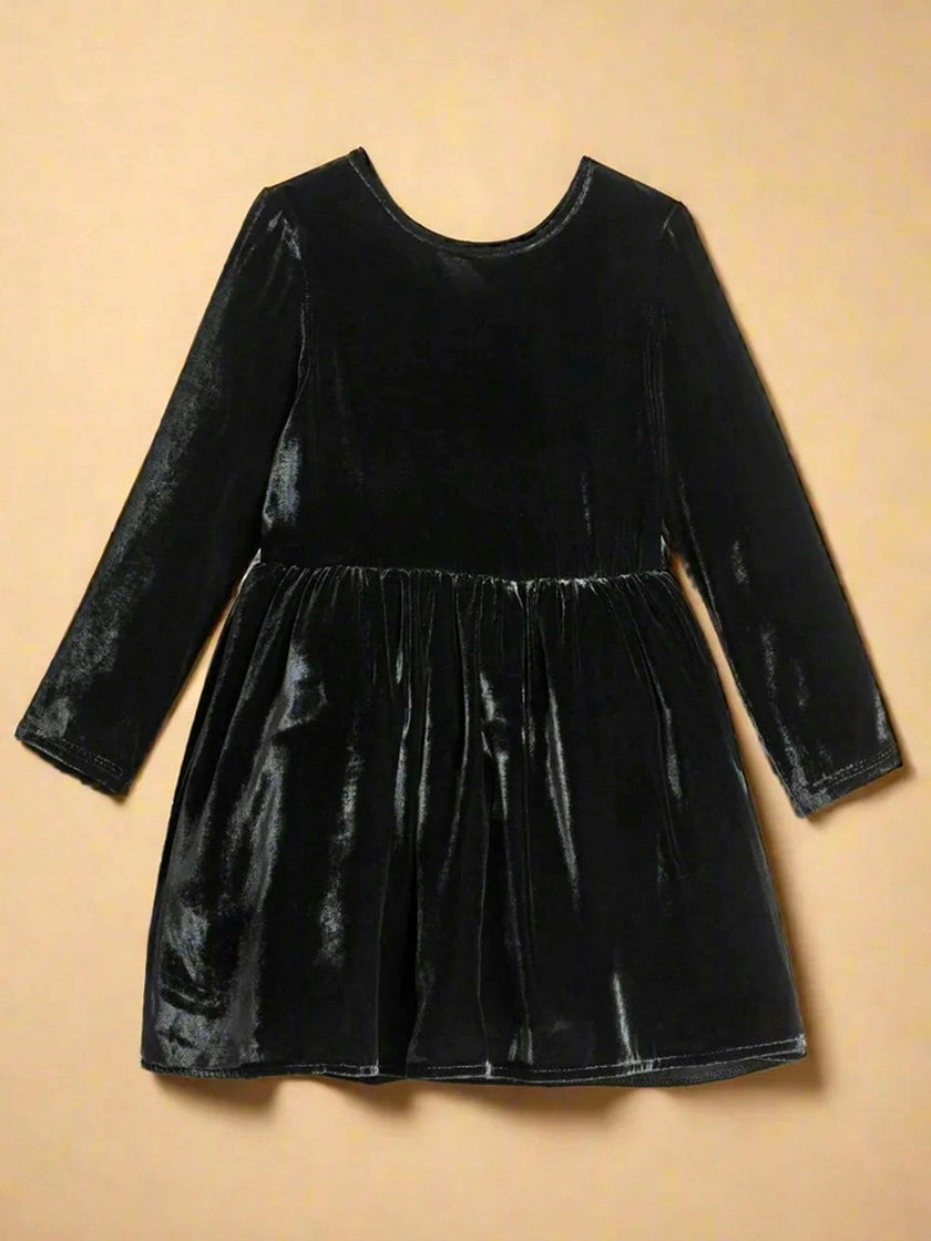 Black Velvet Dress For Girls
