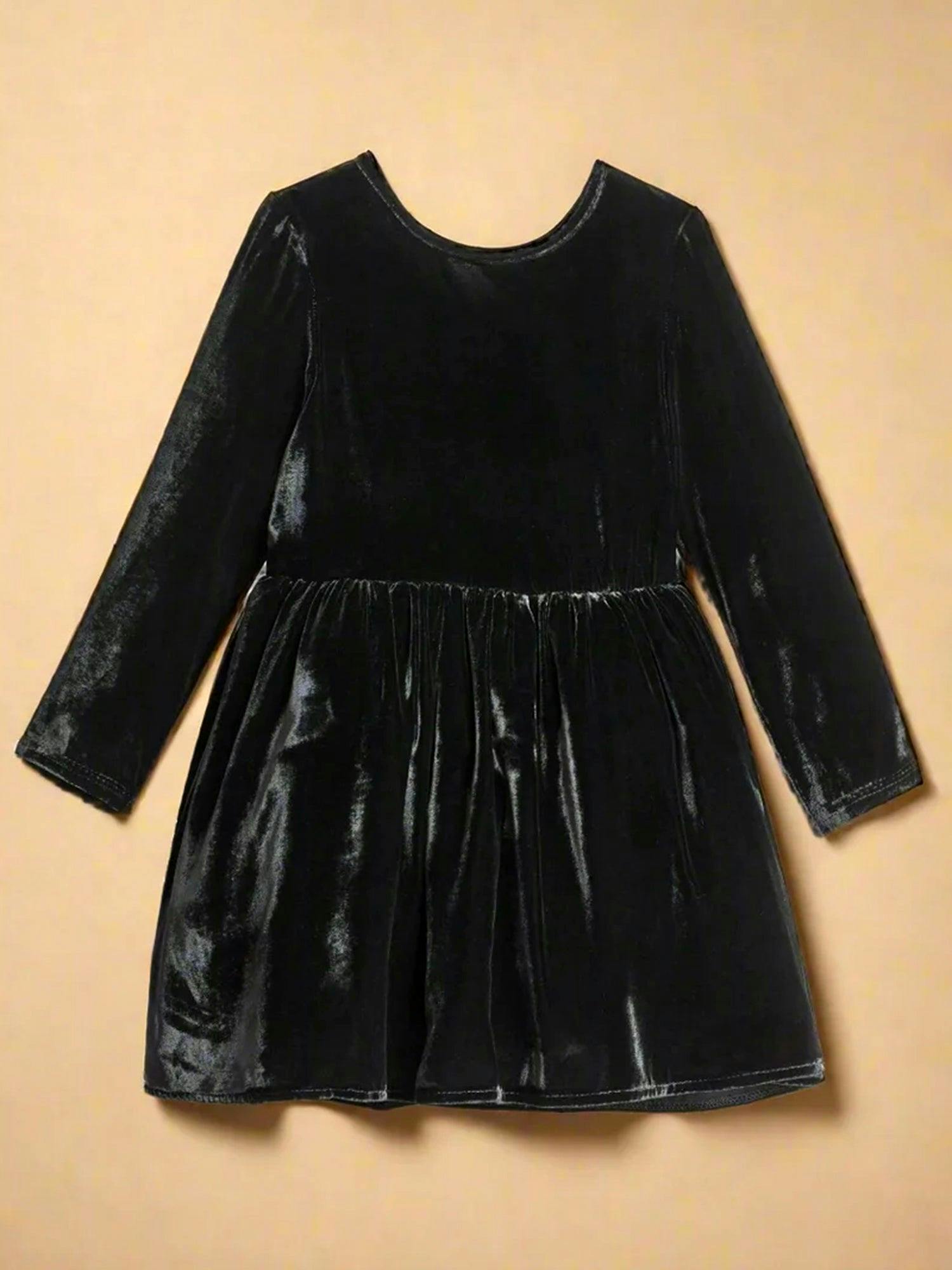 Black Velvet Dress For Girls