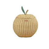 Apple Handcrafted Rattan Storage Basket Natural -  Medium Wicker