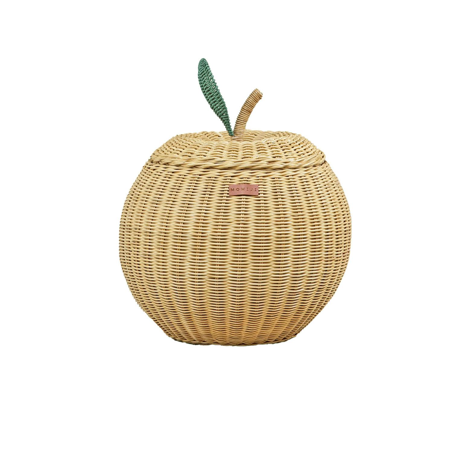 Apple Handcrafted Rattan Storage Basket Natural -  Medium Wicker