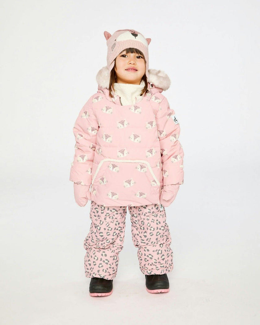 Baby Two Piece Snowsuit Rose Leopard Print