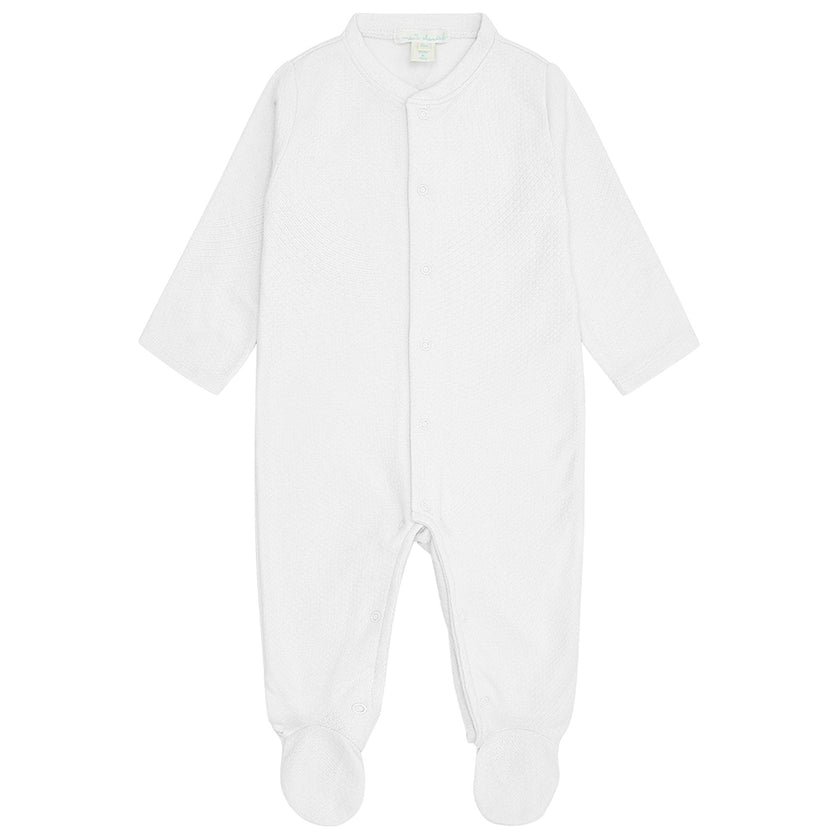 Angel Wing™ Pointelle Sleepsuit - White