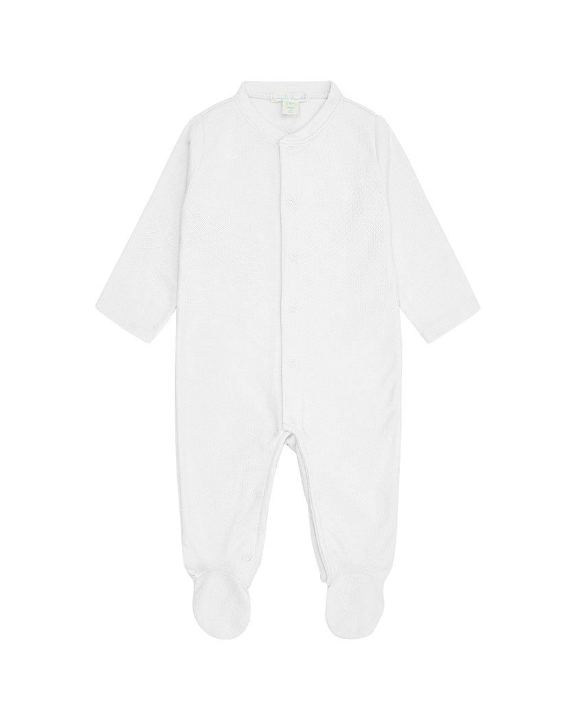 Angel Wing™ Pointelle Sleepsuit - White