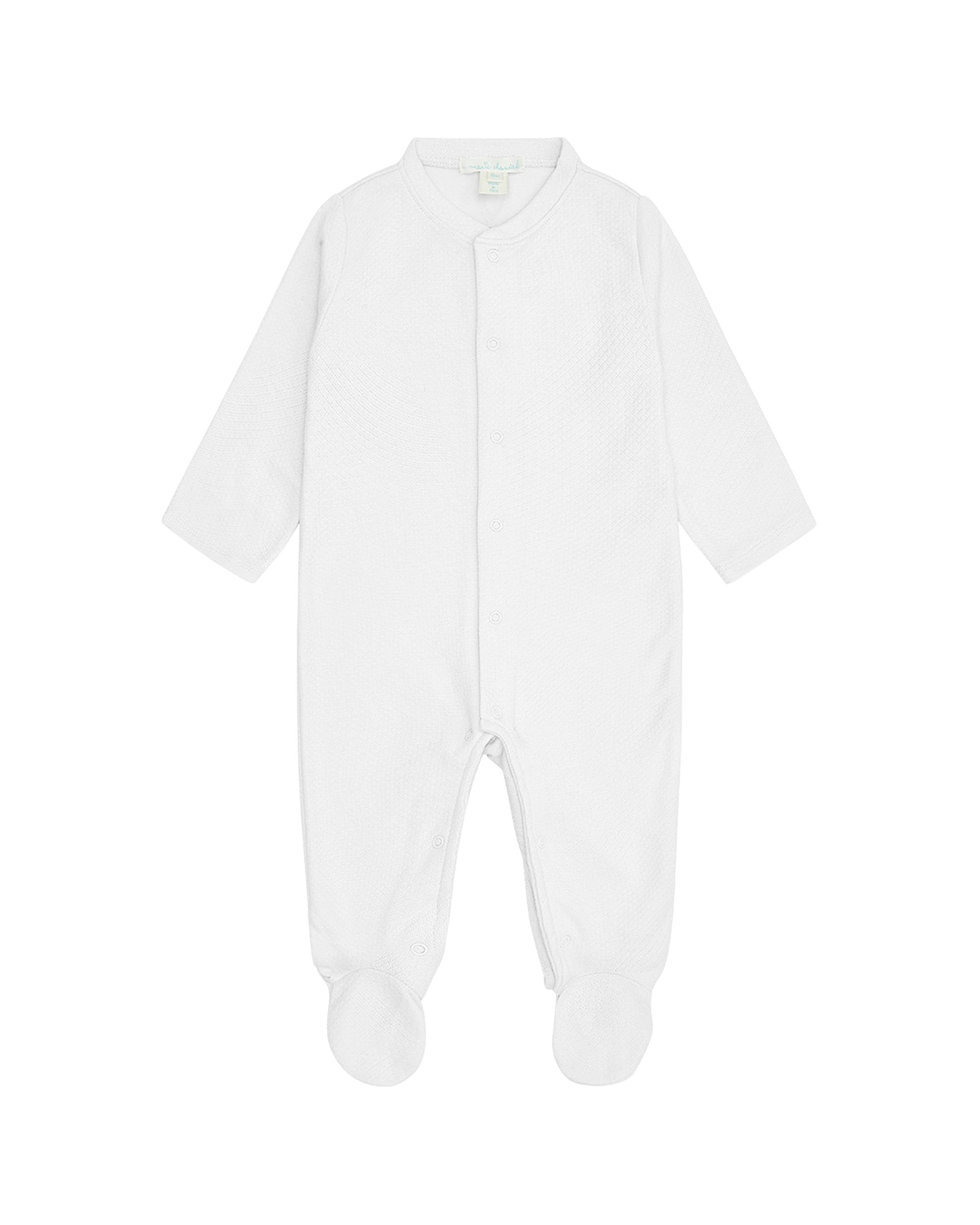 Angel Wing™ Pointelle Sleepsuit - White