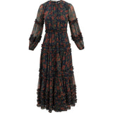 Geneva Dress in Scarlet Bloom