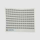 Custom Personalized Baby Sustainable Knit Throw Blanket - Typewriter