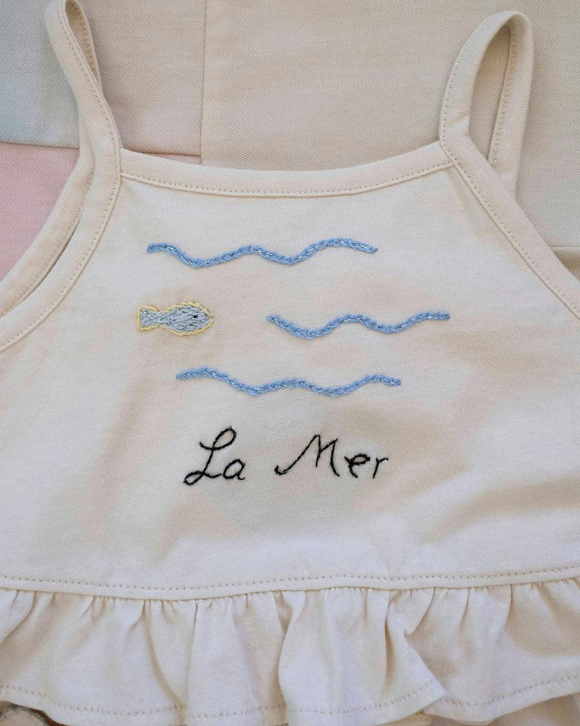Wide-Leg Pant Set in La Mer