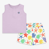 Baby tank & shorts set in under the sea
