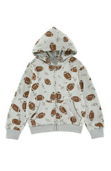 Soft Fleece Zip Up, Football Scramble