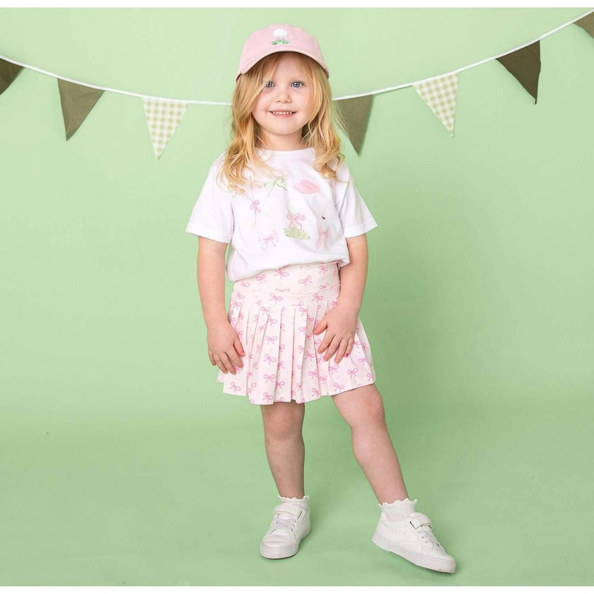 Pink Bow Athletic Skort