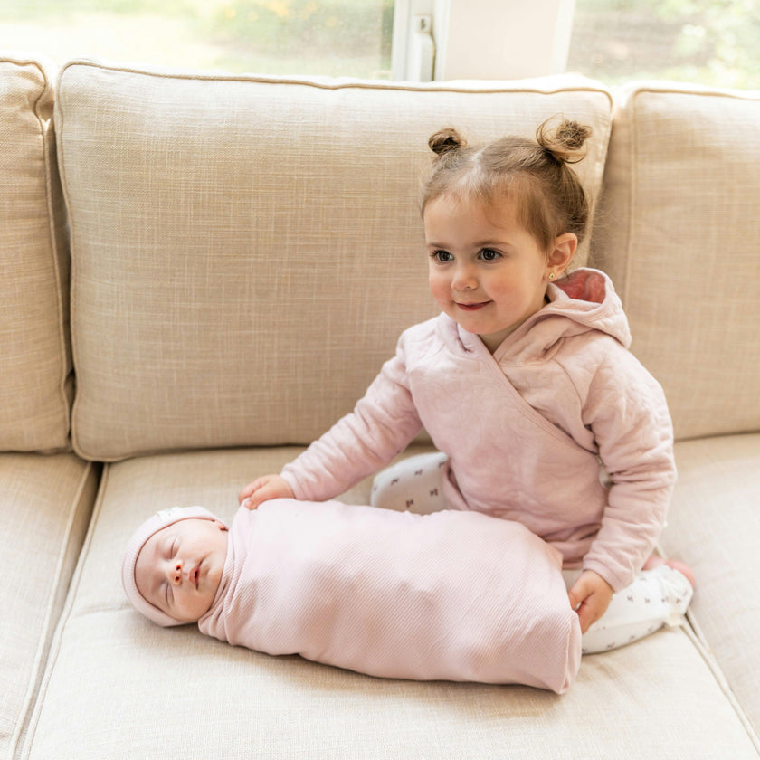 Bebe Bella Ribbed Blanket & Hat Set