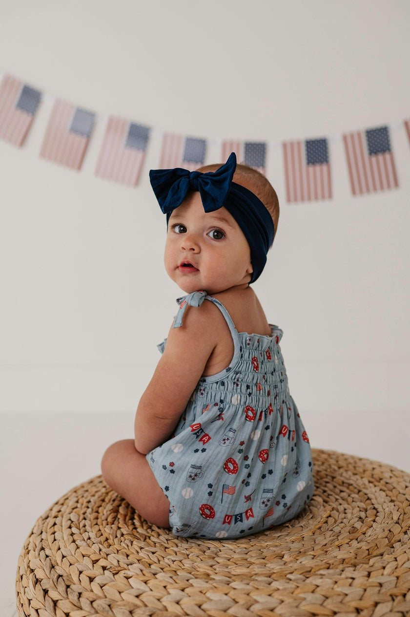 Baby Girl's Tie-Smocked Bodysuit