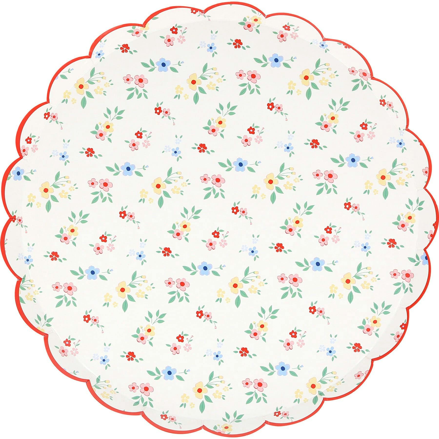 Ditsy Posy Scalloped Side Plates
