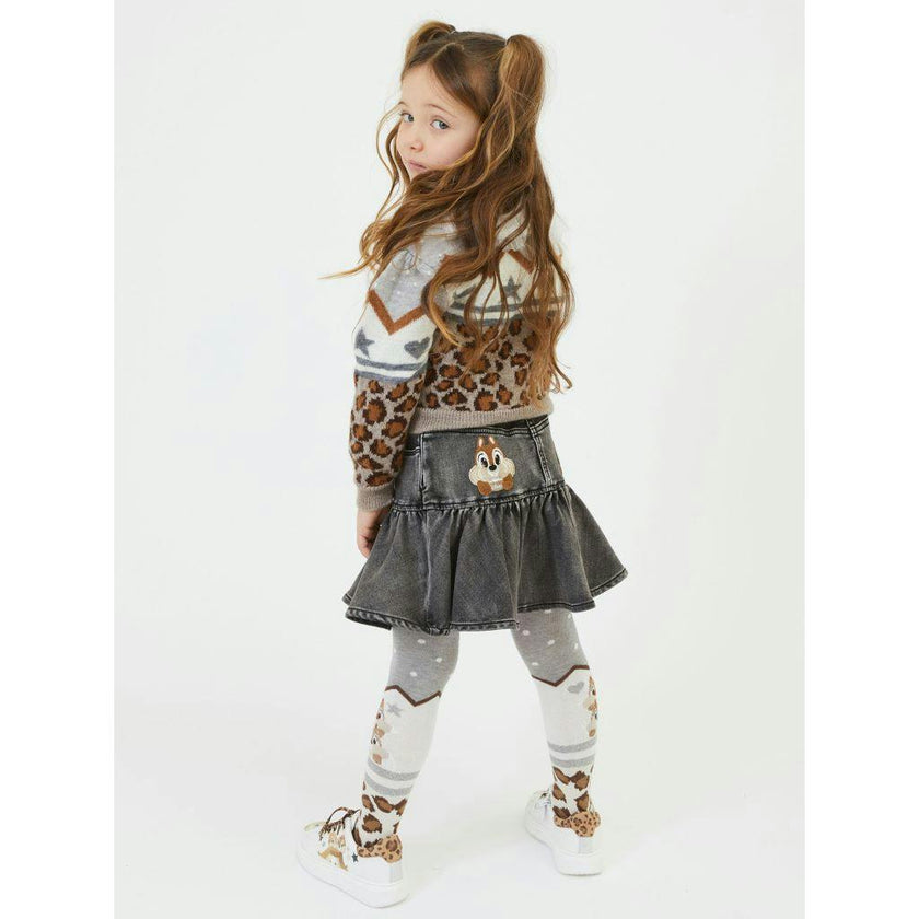Black Disney Denim Skirt